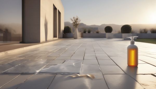 Comment l’eau de javel transforme vos dalles de terrasse en un temps record